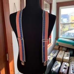 Red/White/Blue Stars & Stripes Flag Suspenders